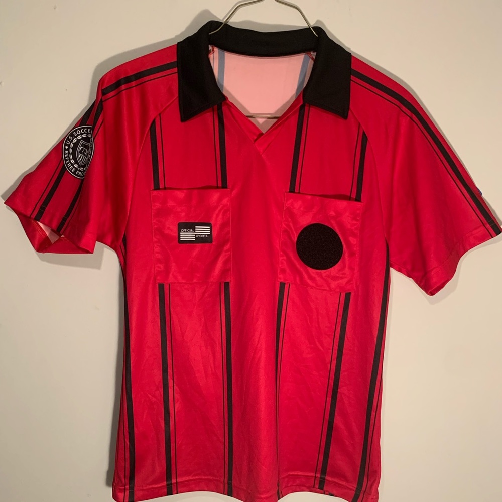 Official Sports Red Referee Shirt